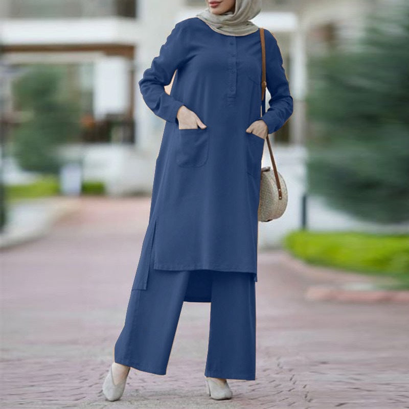 Solid color loose long sleeves
