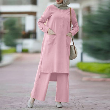 Solid color loose long sleeves