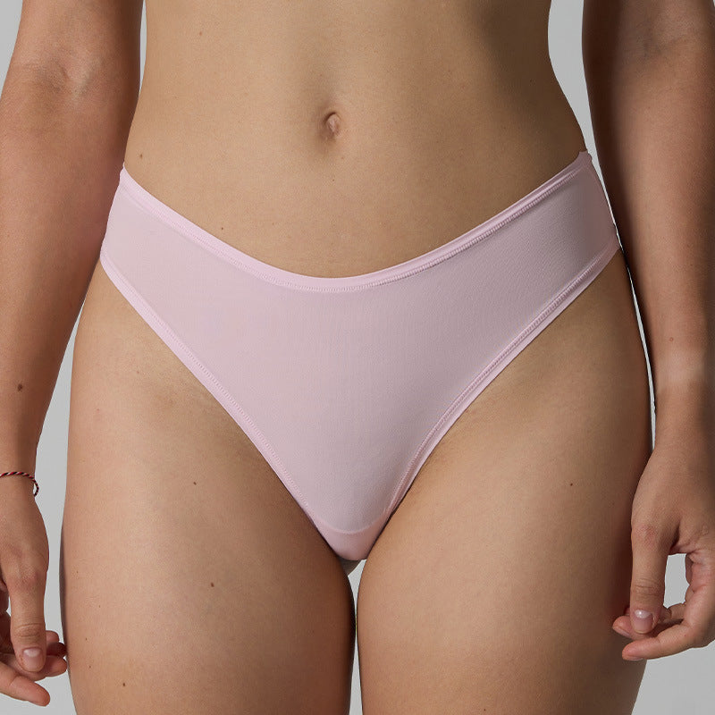 Solid Color Low-Waist Women's Thong Underwear