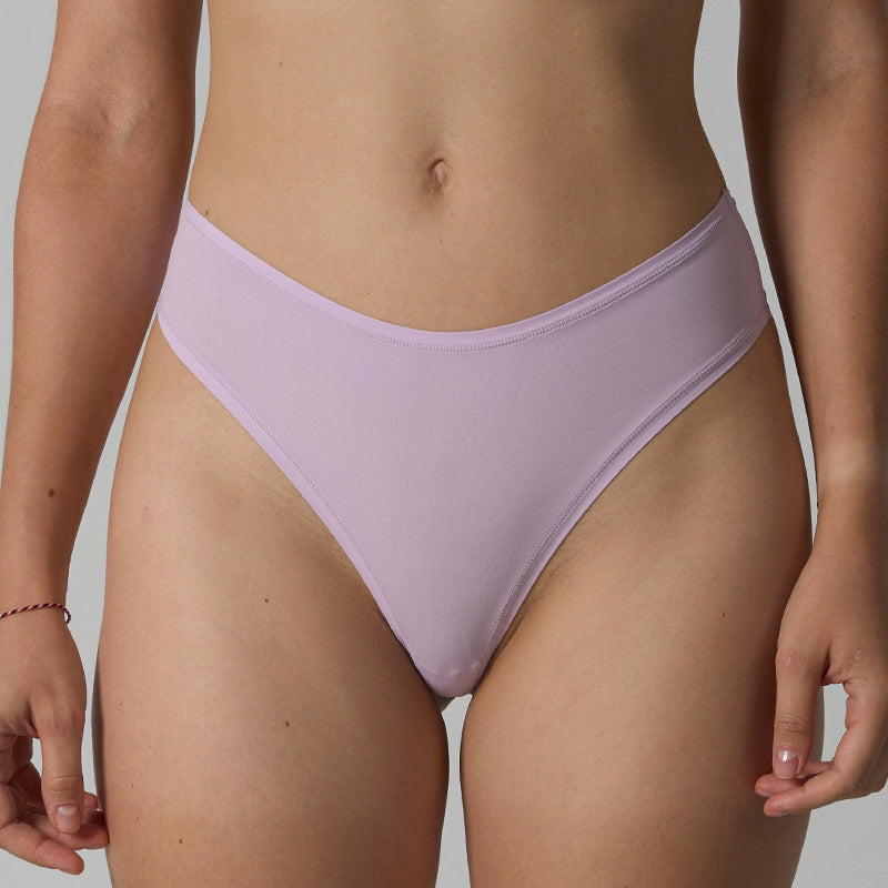 Solid Color Low-Waist Women's Thong Underwear