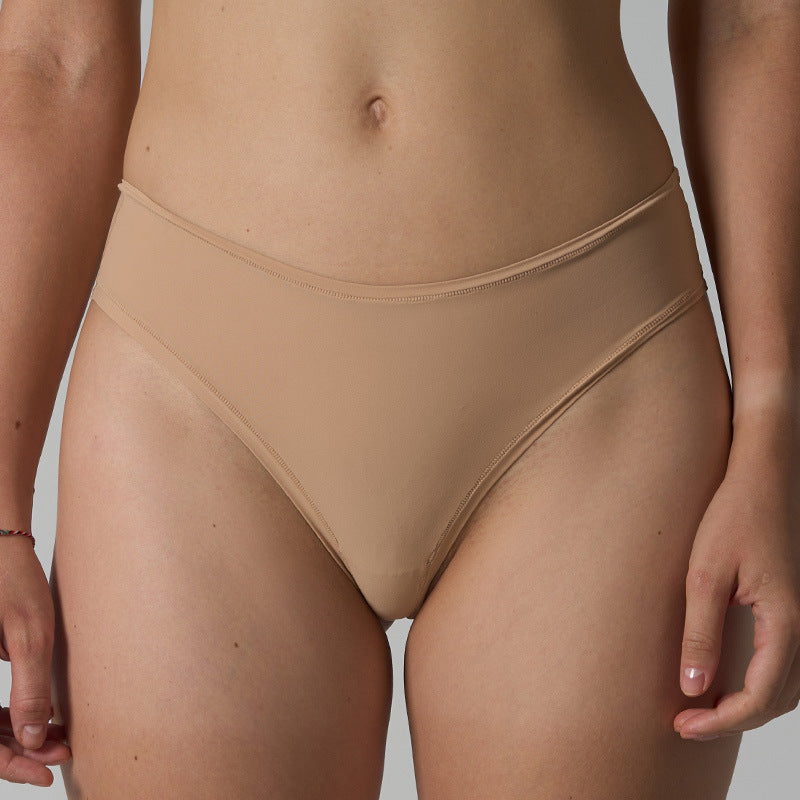 Solid Color Low-Waist Women's Thong Underwear