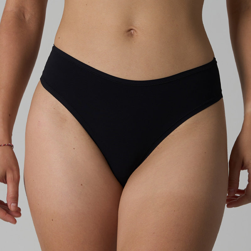 Solid Color Low-Waist Women's Thong Underwear