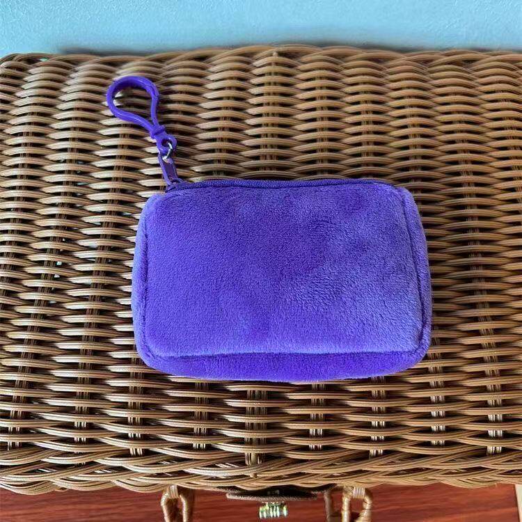 Solid Color Plush Coin Purse
