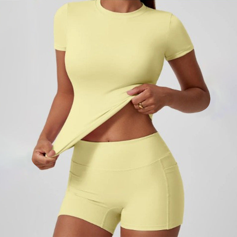 Solid Color Quick-Drying Yoga Set