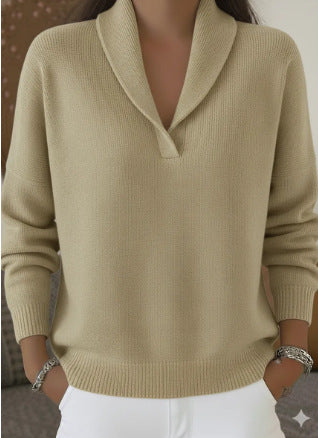 Solid-color relaxed-fit pullover