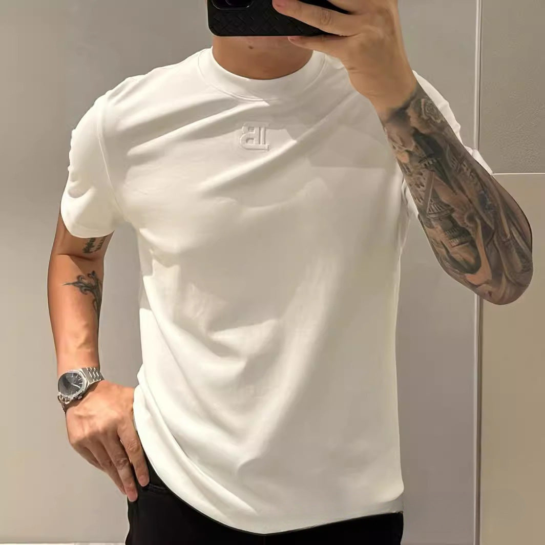 Solid color short sleeve