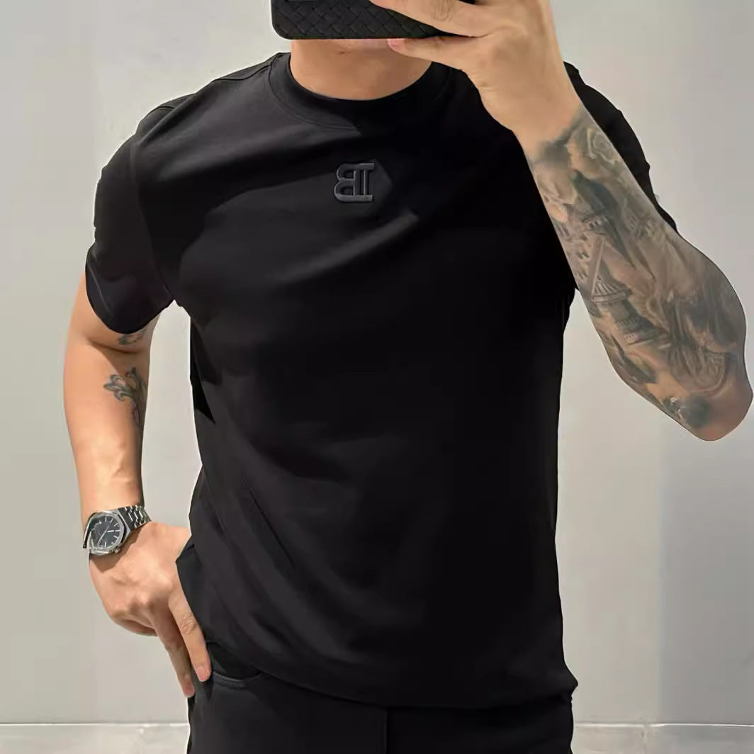 Solid color short sleeve