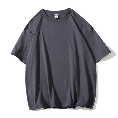 Solid-color short-sleeved T-shirt