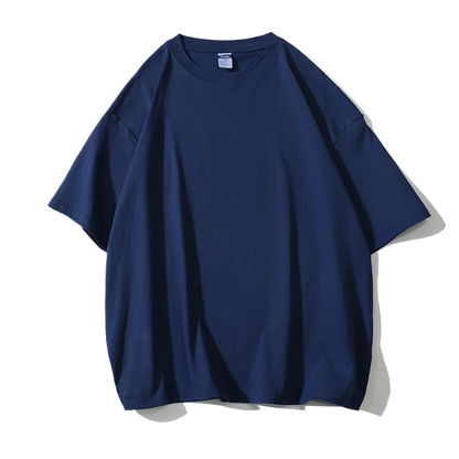 Solid-color short-sleeved T-shirt