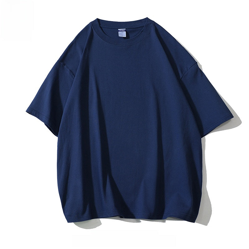 Solid-color short-sleeved T-shirt