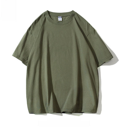 Solid-color short-sleeved T-shirt