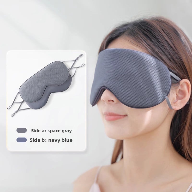 Solid-color silk cloud-shaped eye mask