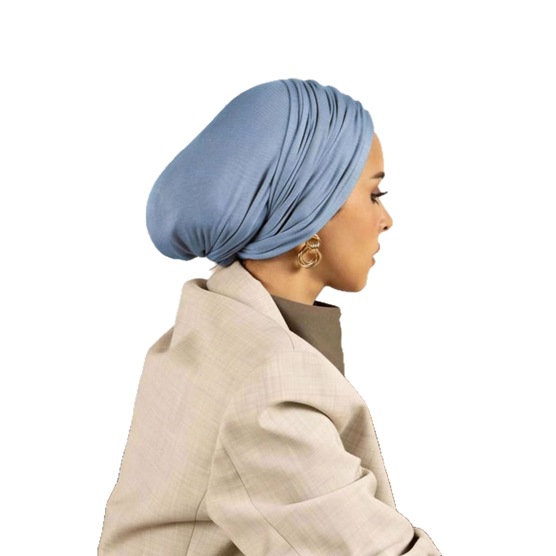 Solid Color Silk Cotton Headscarf