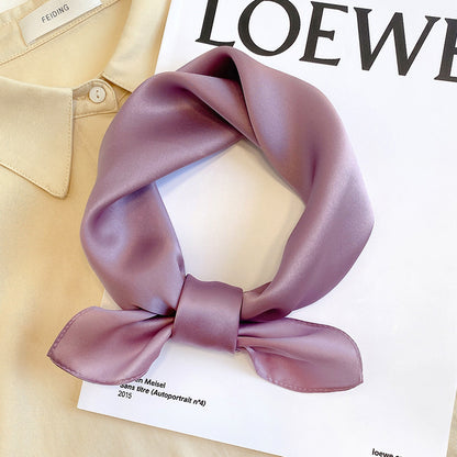 Solid-color silk scarf