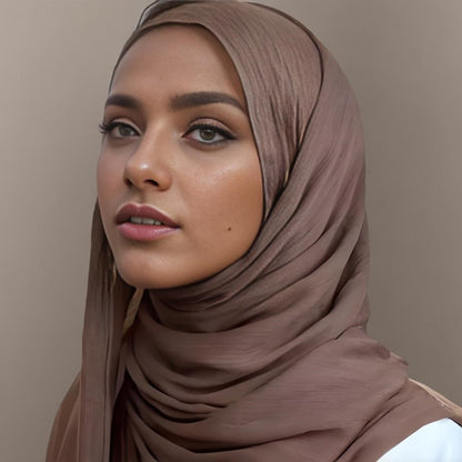 Solid-color simple headscarf