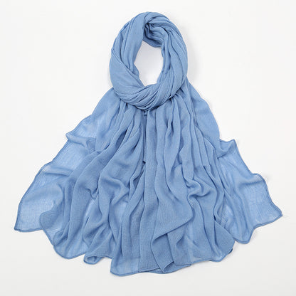 Solid-color simple headscarf