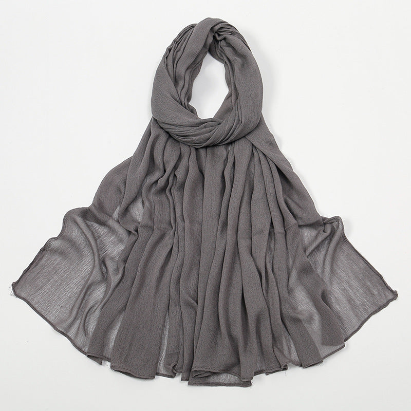 Solid-color simple headscarf