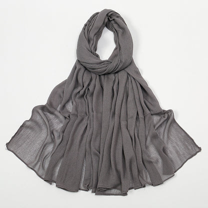 Solid-color simple headscarf