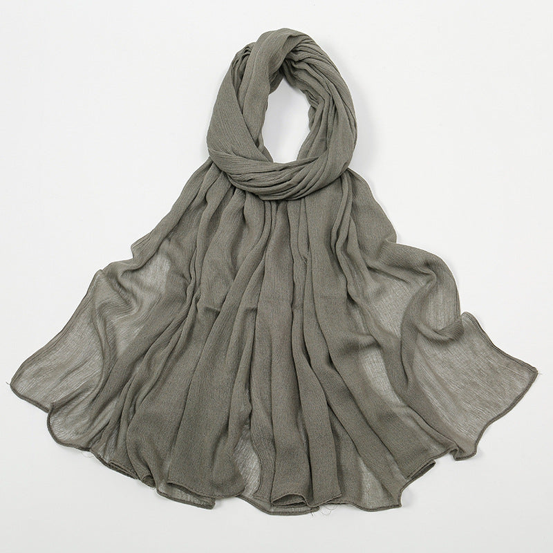 Solid-color simple headscarf