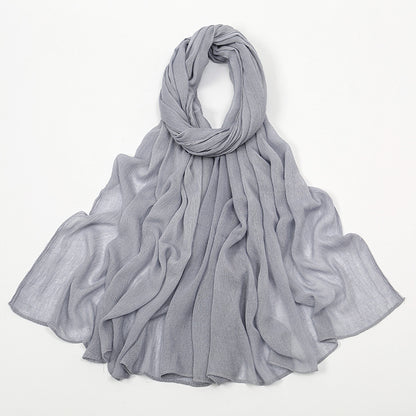 Solid-color simple headscarf