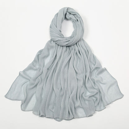 Solid-color simple headscarf
