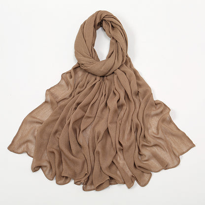 Solid-color simple headscarf