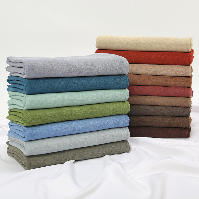 Solid-color simple headscarf