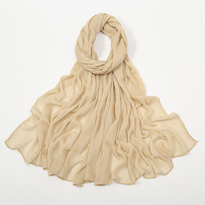 Solid-color simple headscarf