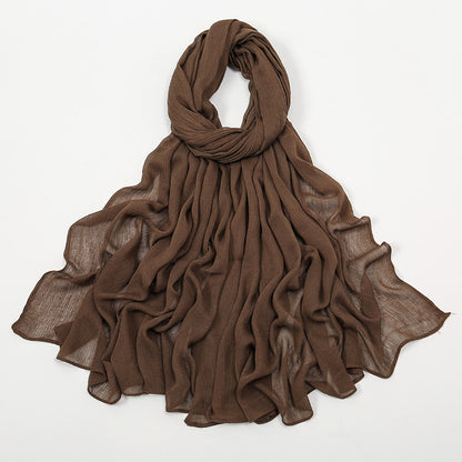 Solid-color simple headscarf