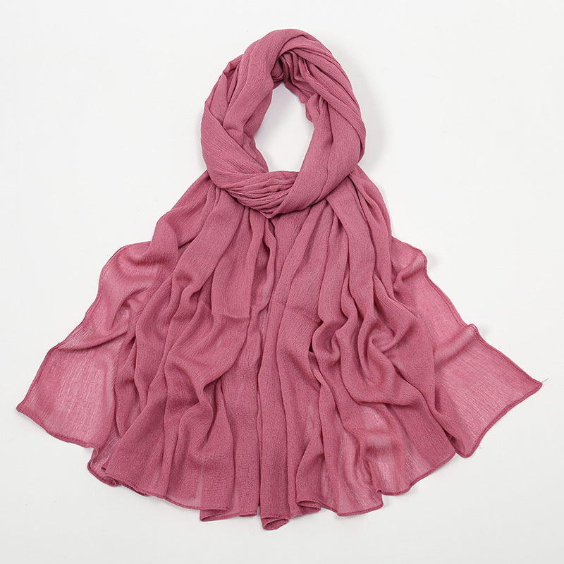 Solid-color simple headscarf