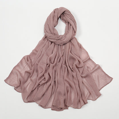 Solid-color simple headscarf