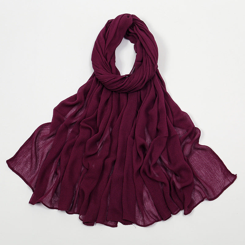 Solid-color simple headscarf