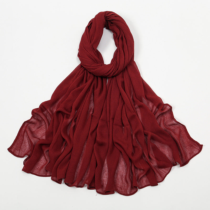 Solid-color simple headscarf