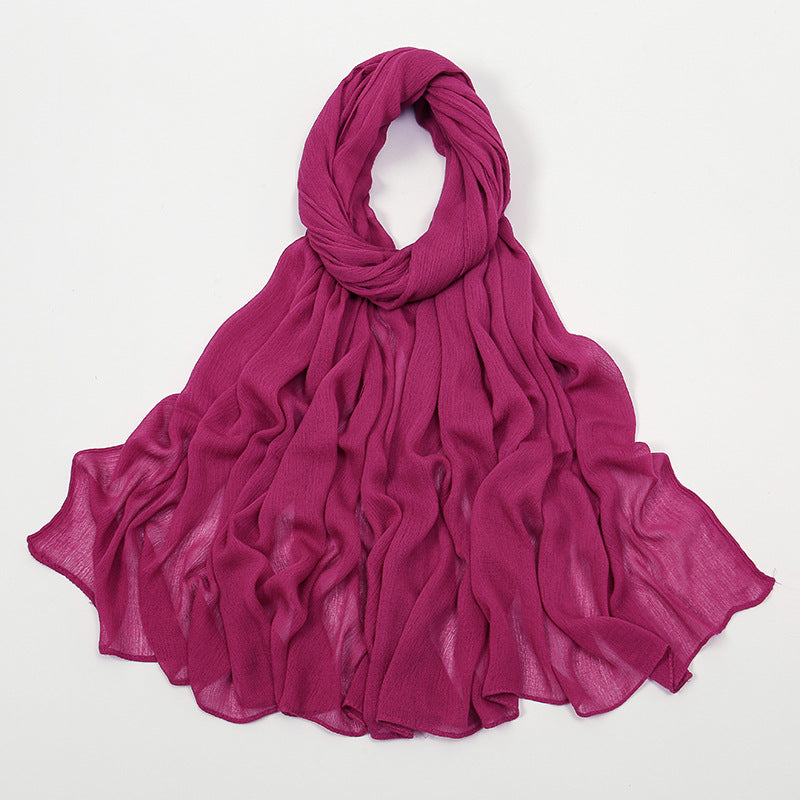 Solid-color simple headscarf