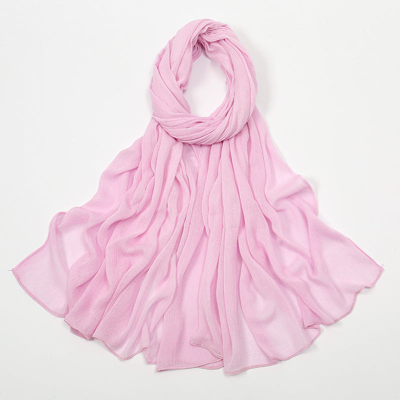 Solid-color simple headscarf