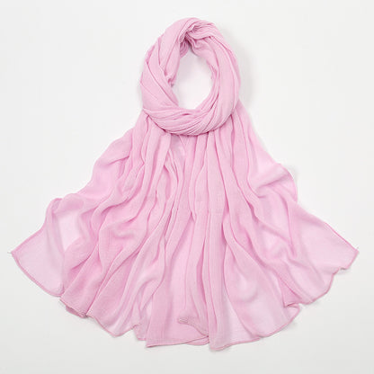 Solid-color simple headscarf