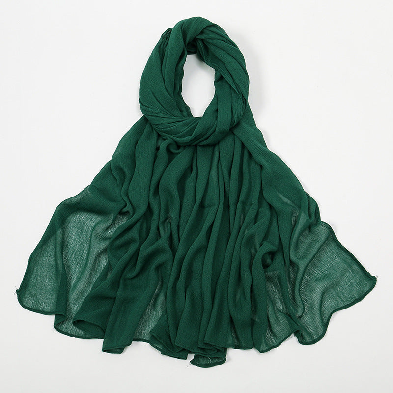 Solid-color simple headscarf
