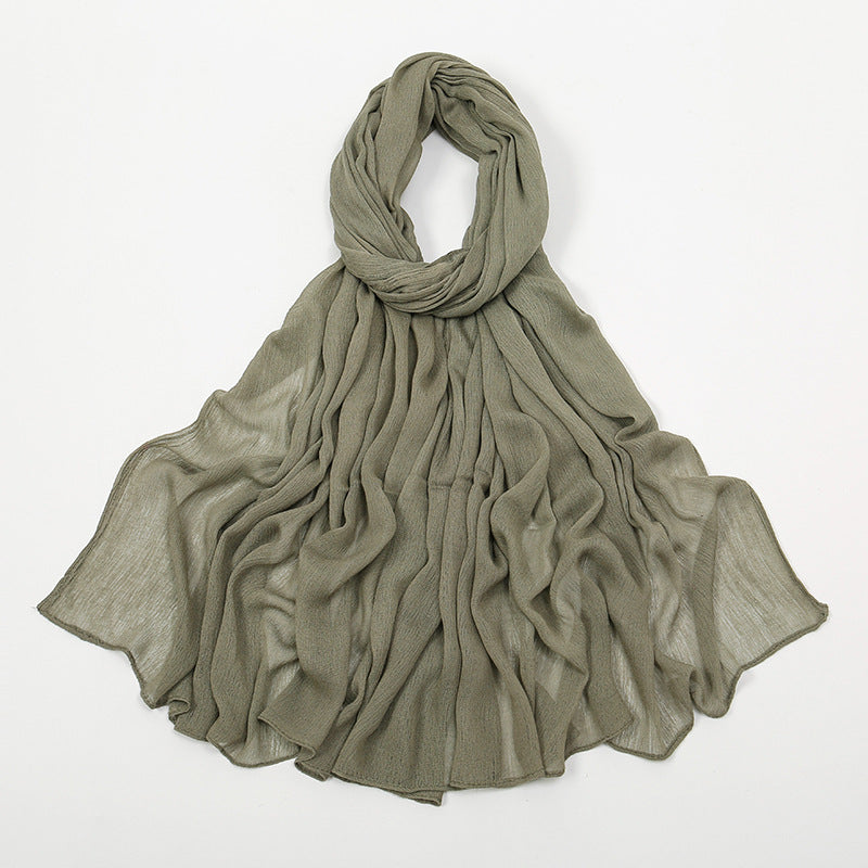 Solid-color simple headscarf