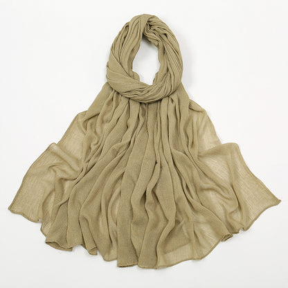 Solid-color simple headscarf
