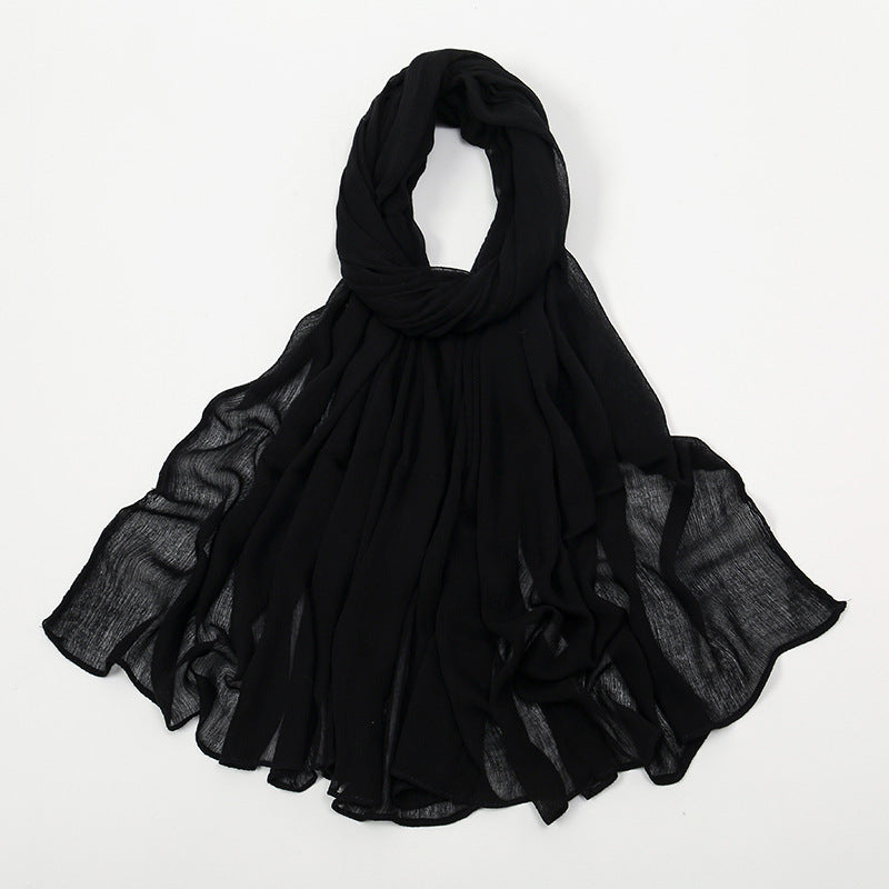 Solid-color simple headscarf
