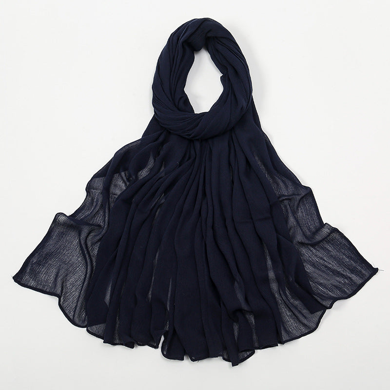 Solid-color simple headscarf
