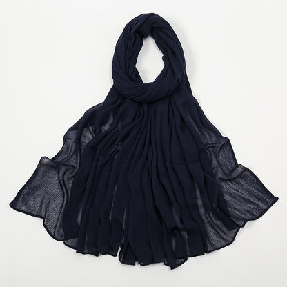 Solid-color simple headscarf