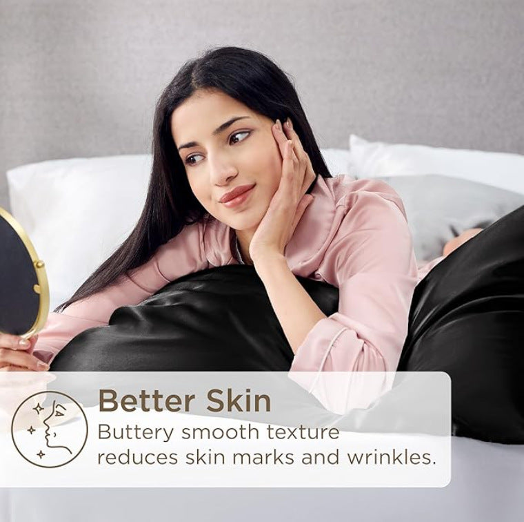 Solid Color Simulated Silk Pillowcase
