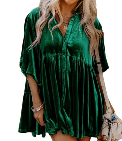 Solid Color Single-breasted Top