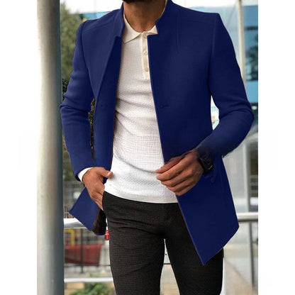 Solid color slim-fit woolen fabric