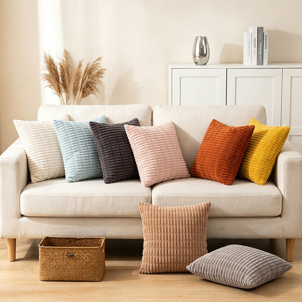 Solid color sofa cushion