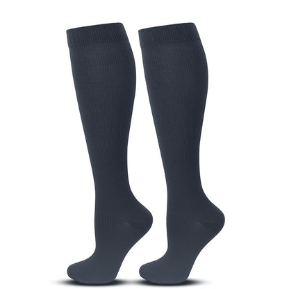 Solid Color Sports Compression Socks for Running and Nursing