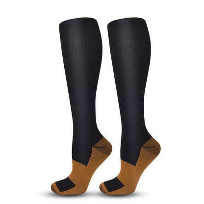 Solid Color Sports Compression Socks for Running and Nursing