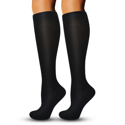 Solid Color Sports Compression Socks for Running and Nursing