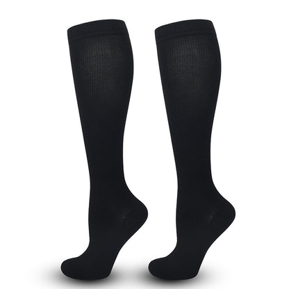 Solid Color Sports Compression Socks for Running and Nursing